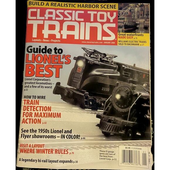 Classic Toy Trains January 2008 Lionels Best Great Waterfronts Made Easy - Picture 1 of 4